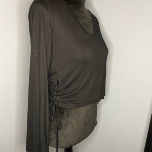 Cropped Long Sleeve Top